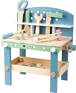 Compact Wooden Workbench by Small Foot